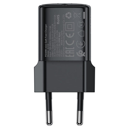 Зарядно за мрежа с USB-C кабел Acefast A118, 30W, 3A, 1 x USB-C, Черно