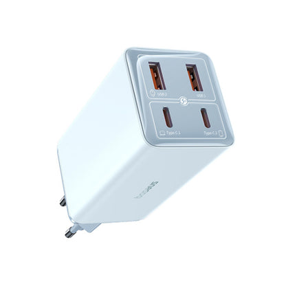 Мрежов зарядно устройство с USB-C кабел Baseus GaN6 Pro, 100W, 3.25A, 2 x USB-A - 2 x USB-C, Синьо P10162705312-00