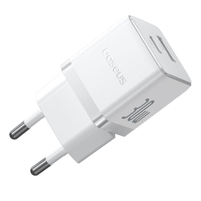 Мрежово зарядно устройство с USB-C кабел Baseus Palm, 30W, 3A, 1 x USB-A - 1 x USB-C, Бяло P1011160A213-01