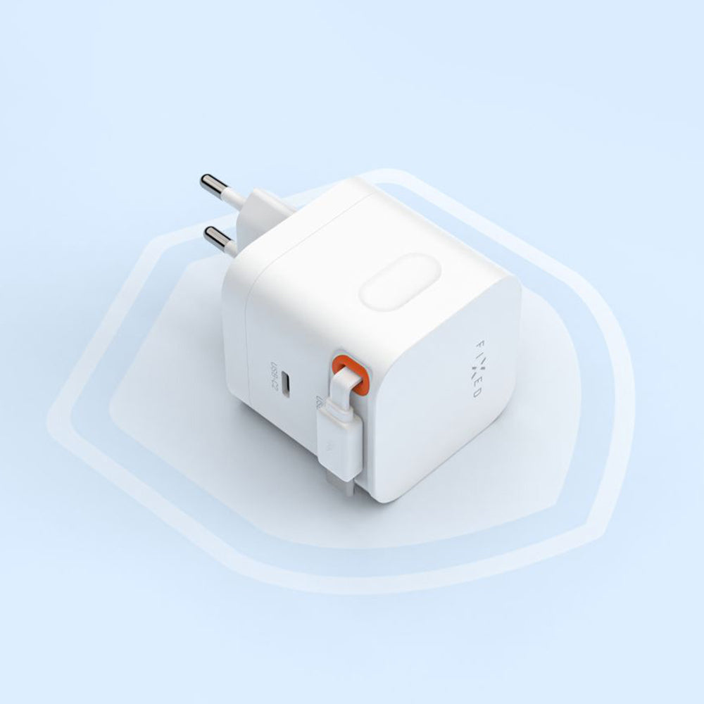 Зарядно за мрежа с кабел USB-C Fixed, 65W, 3.25A, 1 x USB-C, Черно