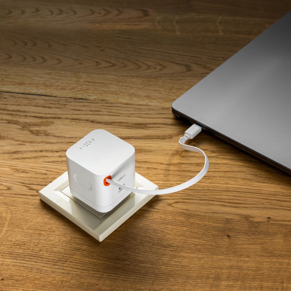 Зарядно за мрежа с кабел USB-C Fixed, 65W, 3.25A, 1 x USB-C, Черно