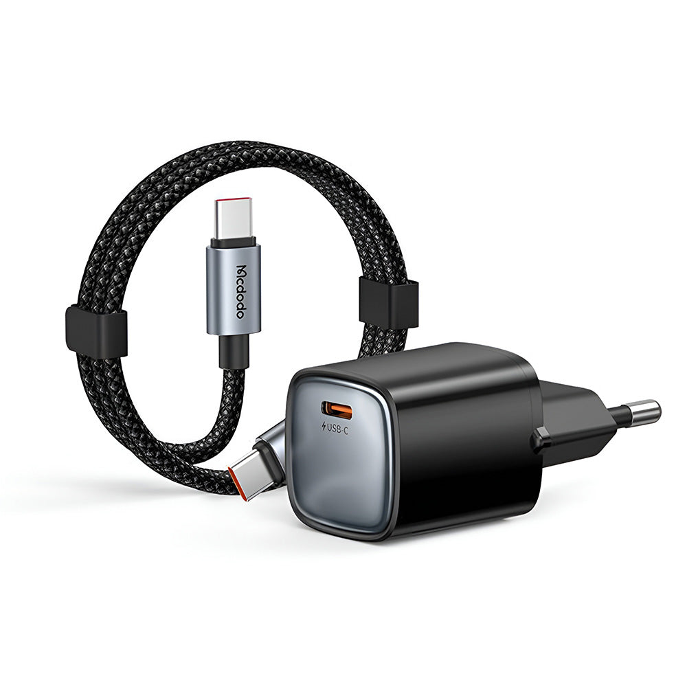 Зарядно устройство с мрежов кабел USB-C Mcdodo Nano CH-4433, 45W, 3A, 1 x USB-C, Черно