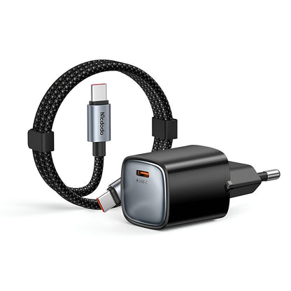Зарядно устройство с мрежов кабел USB-C Mcdodo Nano CH-4433, 45W, 3A, 1 x USB-C, Черно