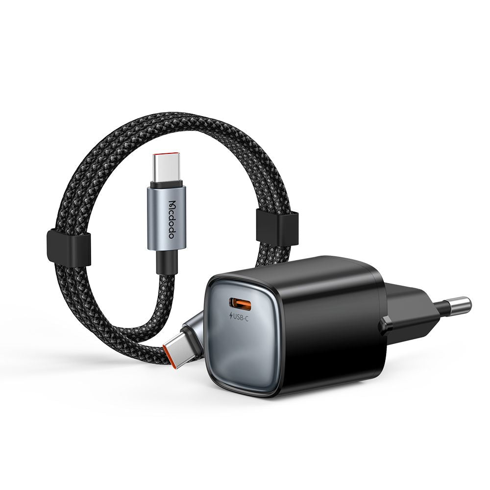 Зарядно устройство за мрежа с USB-C кабел Mcdodo Nano CH-8262, 65W, 3.25A, 1 x USB-C, Черно