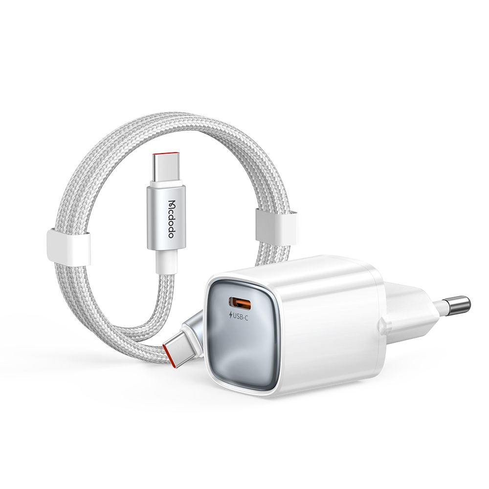 Зарядно устройство за мрежа с USB-C кабел Mcdodo Nano CH-8263, 65W, 3.25A, 1 x USB-C, бяло