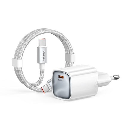 Зарядно устройство за мрежа с USB-C кабел Mcdodo Nano CH-8263, 65W, 3.25A, 1 x USB-C, бяло