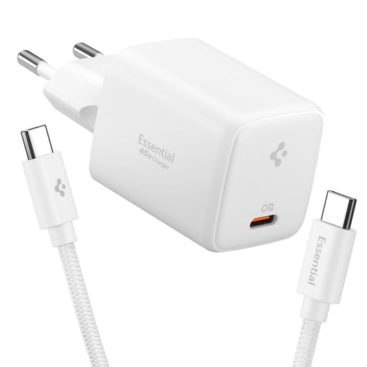 Мрежов заряден уред с USB-C кабел Spigen EE451EU Essential, 45W, 3A, 1 x USB-C, Бял ACH09473
