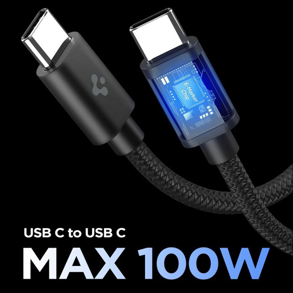 Мрежово зарядно устройство с USB-C кабел Spigen EE451EU Essential, 45W, 3A, 1 x USB-C, Черно ACH09474