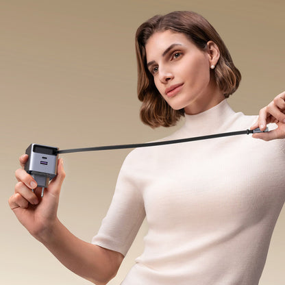 Мрежов зарядно устройство с USB-C кабел UGREEN X614, 45W, 3A, 1 x USB-A - 1 x USB-C, Сив