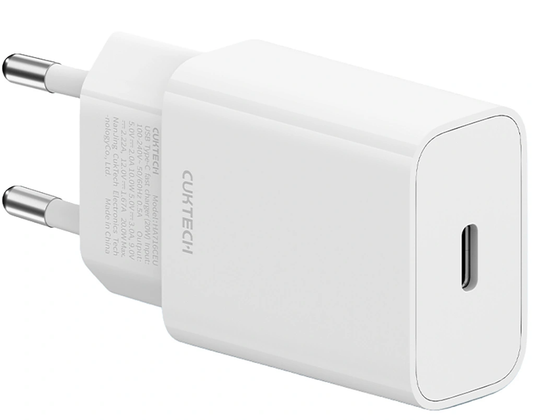 Зарядно устройство Cuktech HA716C, 20W, 3A, 1 x USB-C, бяло