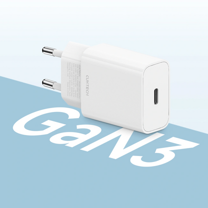 Зарядно устройство Cuktech HA716C, 20W, 3A, 1 x USB-C, бяло
