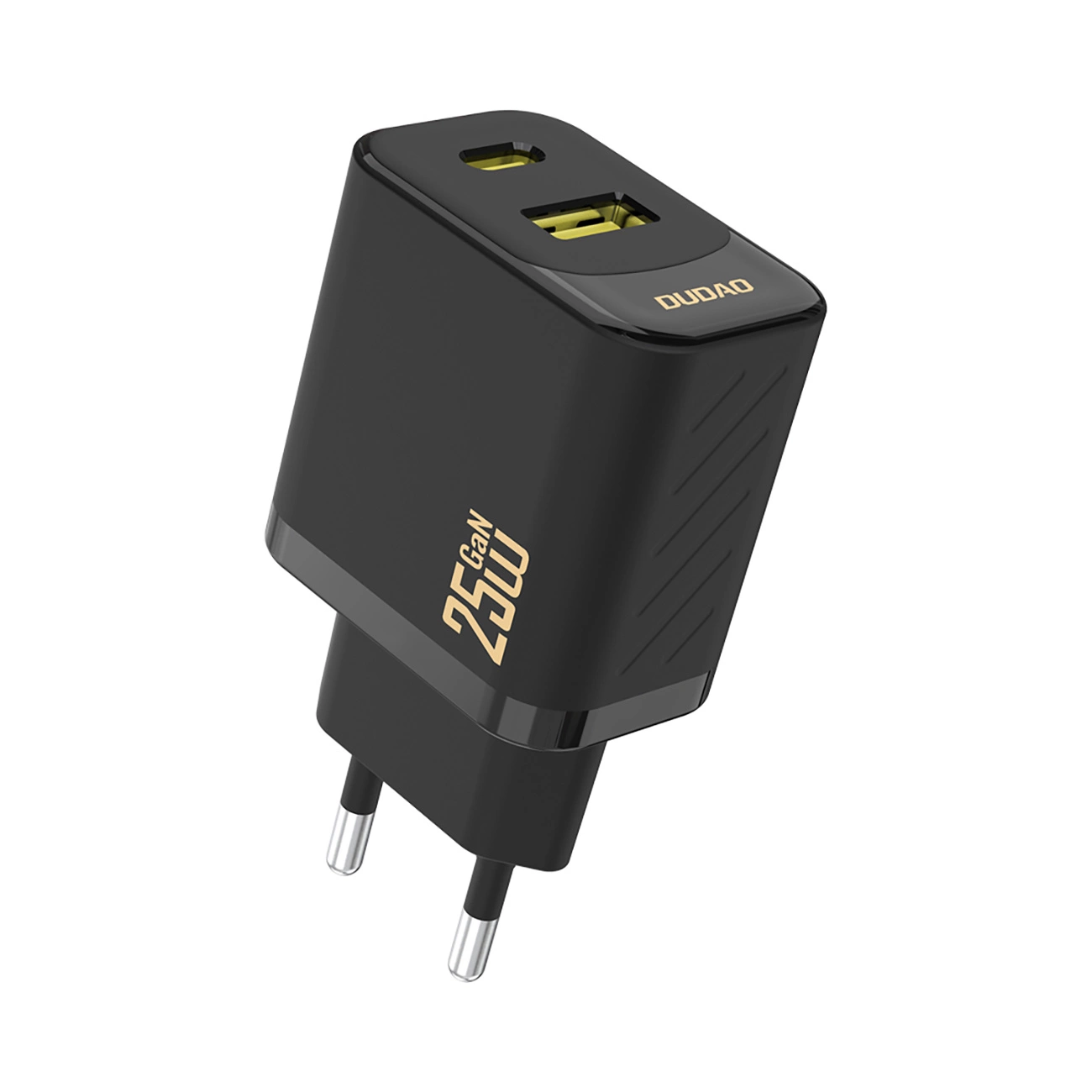 Зарядно устройство за мрежа Dudao A26T, 25W, 3A, 1 x USB-A - 1 x USB-C, Черно