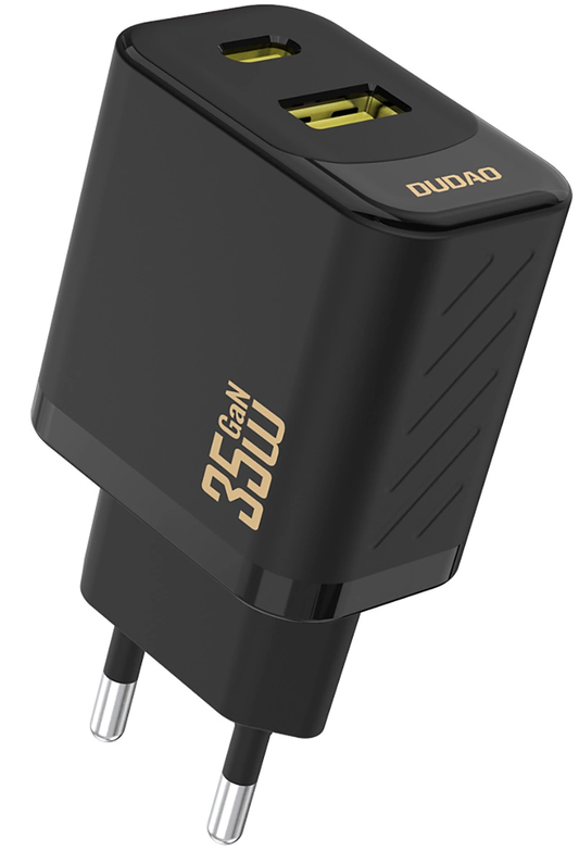 Мрежово зарядно Dudao A27 Max, 35W, 1 x USB-A - 1 x USB-C, Черно