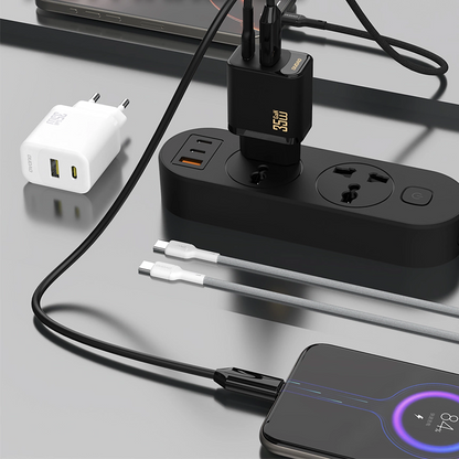 Зарядно за мрежа Dudao A27 Max, 35W, 1 x USB-A - 1 x USB-C, Бяло