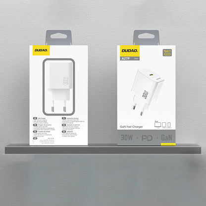 Зарядно устройство за мрежа Dudao A27P, 30W, 3A, 1 x USB-C, Бяло