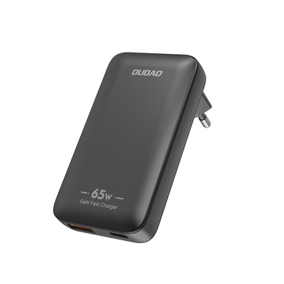 Зарядно устройство за мрежа Dudao A65Q Travel, 65W, 3.25A, 1 x USB-A - 1 x USB-C, Черно