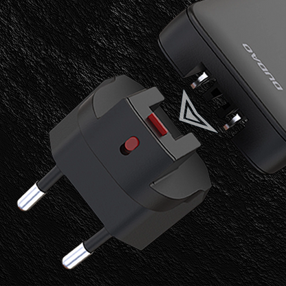 Зарядно устройство за мрежа Dudao A65Q Travel, 65W, 3.25A, 1 x USB-A - 1 x USB-C, Черно