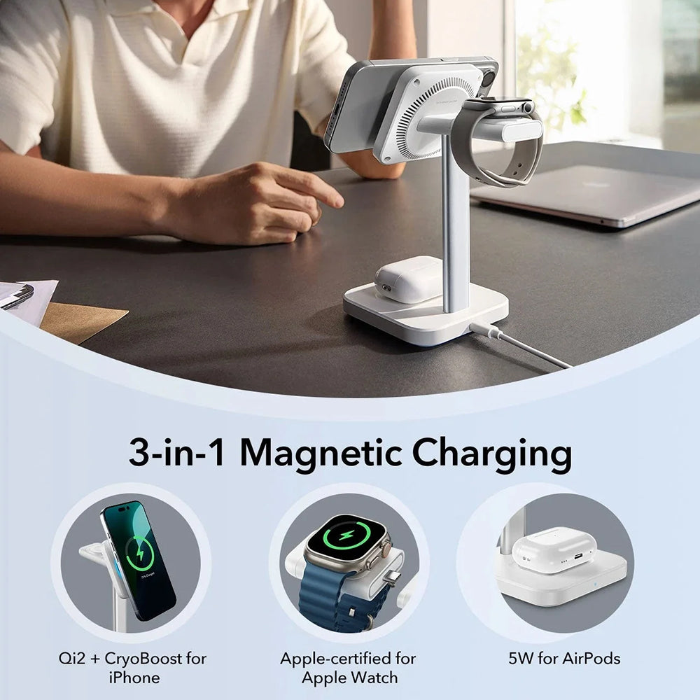 ESR CryoBoost 3in1 Wireless Network Charger, 25W, 1.67A, Black