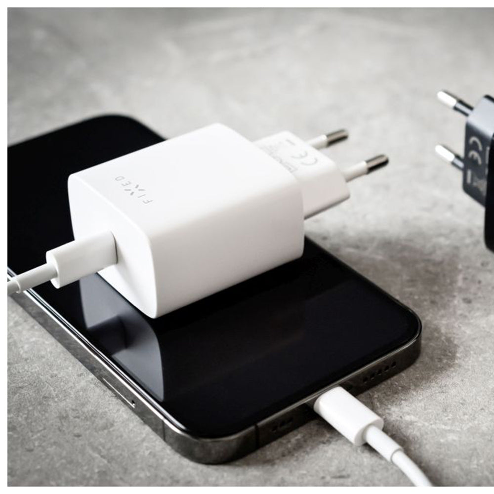 Зарядно устройство Fixed, 20W, 3A, 1 x USB-C, Бяло