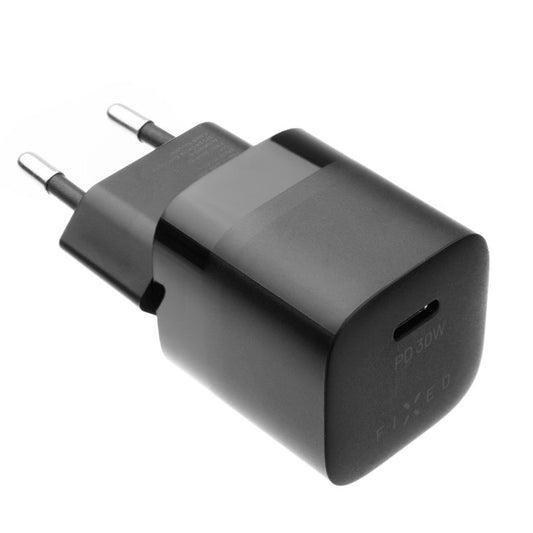 Зарядно устройство за мрежа Fixed Mini, 30W, 3A, 1 x USB-C, Черно