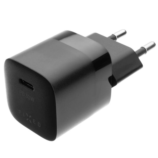 Зарядно устройство за мрежа Fixed Mini, 30W, 3A, 1 x USB-C, Черно