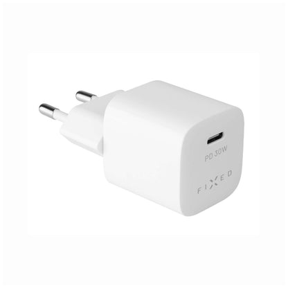Зарядно устройство Fixed Mini, 30W, 3A, 1 x USB-C, Бяло