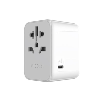 Зарядно устройство за мрежа Fixed Travel, 30W, 3A, 2 x USB-A - 1 x USB-C, Бяло