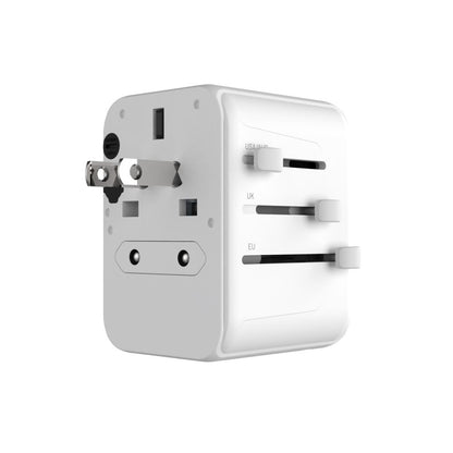 Зарядно устройство за мрежа Fixed Travel, 30W, 3A, 2 x USB-A - 1 x USB-C, Бяло