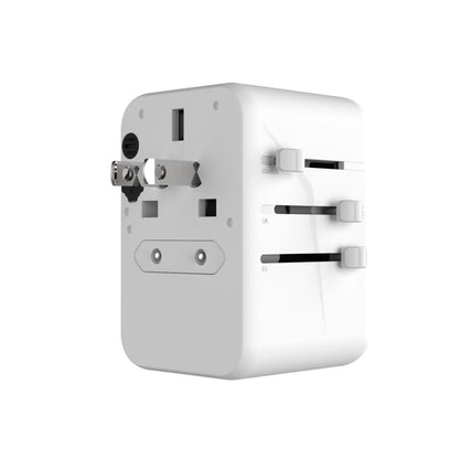 Зарядно устройство за мрежа Fixed Travel, 65W, 3.25A, 2 x USB-A - 3 x USB-C, Бяло