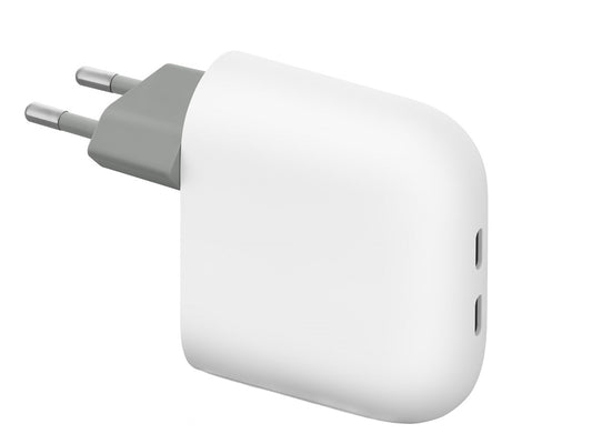 Зарядно устройство за мрежа Google, 67W, 4A, 2 x USB-C, Бяло GA09856-EU