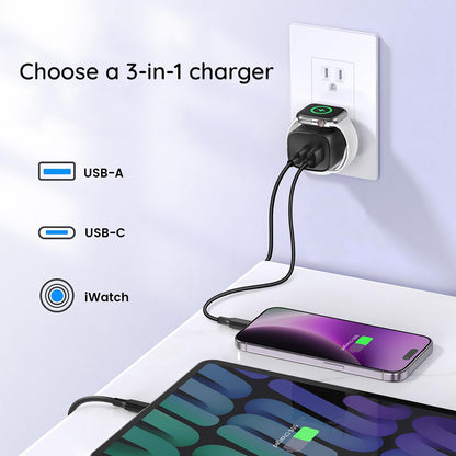 Зарядно устройство за мрежа HAVIT UC132 2в1, 22W, 3A, 1 x USB-A - 1 x USB-C, Черно