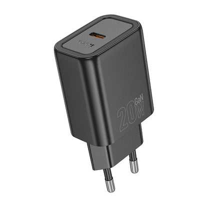 HOCO N60 Network Charger, 20W, 3A, 1 x USB-C, Black