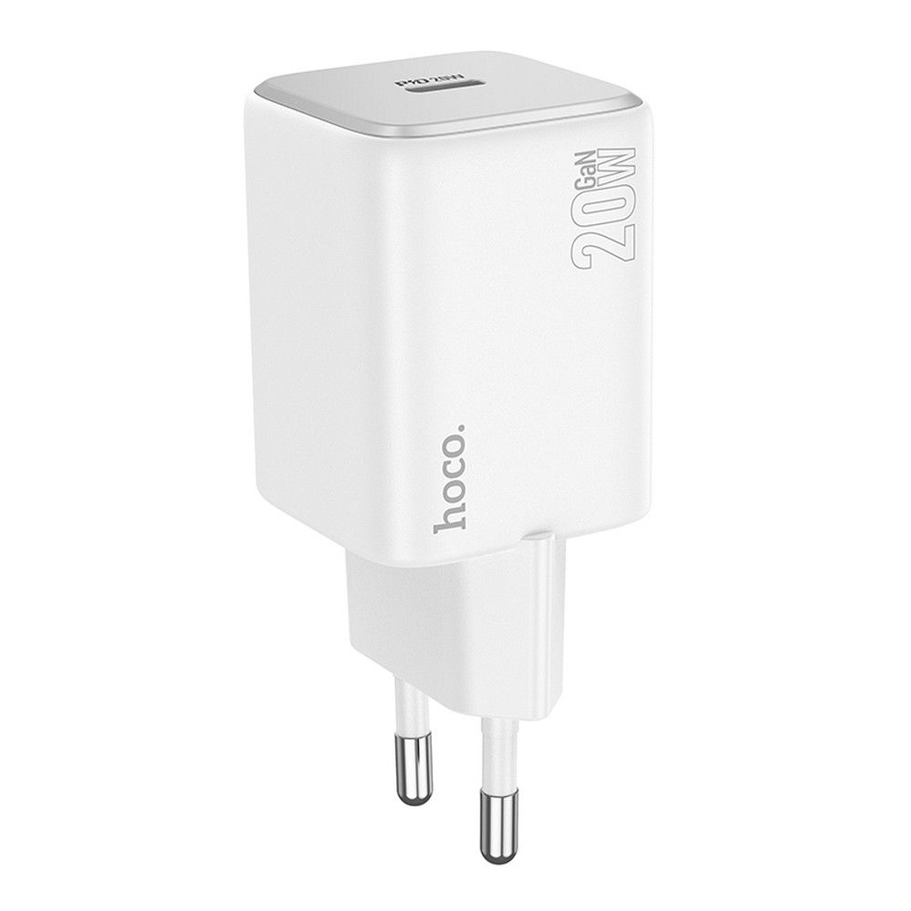 Зарядно за мрежа HOCO N40, 20W, 3A, 1 x USB-C, Бяло