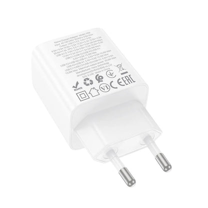 Зарядно устройство за мрежа HOCO N56, 30W, 3A, 2 x USB-A - 2 x USB-C, Бяло