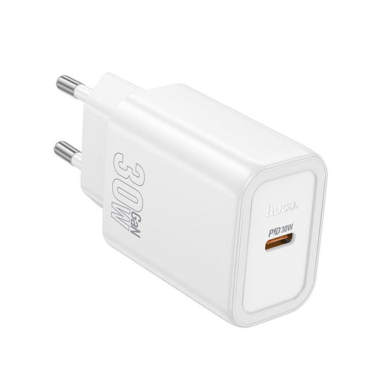 Зарядно за мрежа HOCO N62, 30W, 3A, 1 x USB-C, Бяло