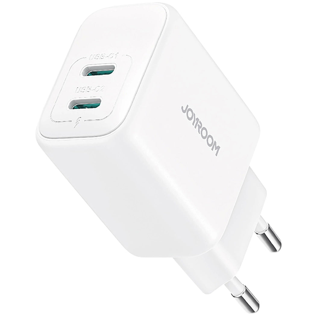 Зарядно за мрежа Joyroom JR-TCF12, 20W, 3A, 2 x USB-C, Бяло