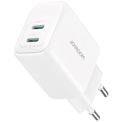 Зарядно за мрежа Joyroom JR-TCF12, 20W, 3A, 2 x USB-C, Бяло