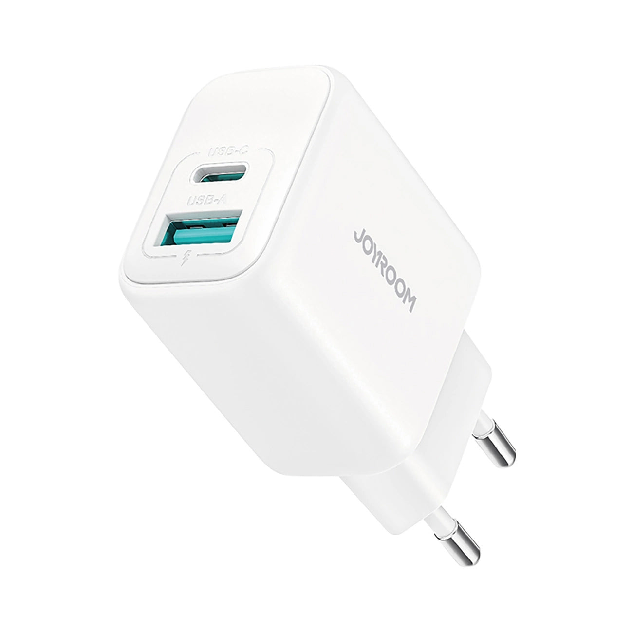 Зарядно устройство за мрежа Joyroom JR-TCF21, 20W, 3A, 1 x USB-A - 1 x USB-C, Бяло