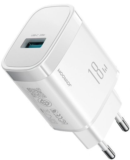 Зарядно устройство Joyroom JR-TF4, 18W, 3A, 1 x USB-A, Бяло