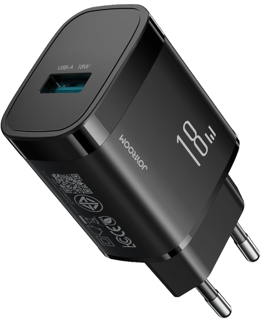 Зарядно устройство Joyroom JR-TF4, 18W, 3A, 1 x USB-A, Черно