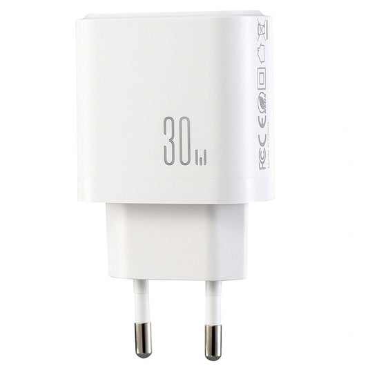 Зарядно устройство Joyroom JR-TG6, 30W, 3A, 1 x Lightning - 1 x USB-A - 1 x USB-C, Бяло