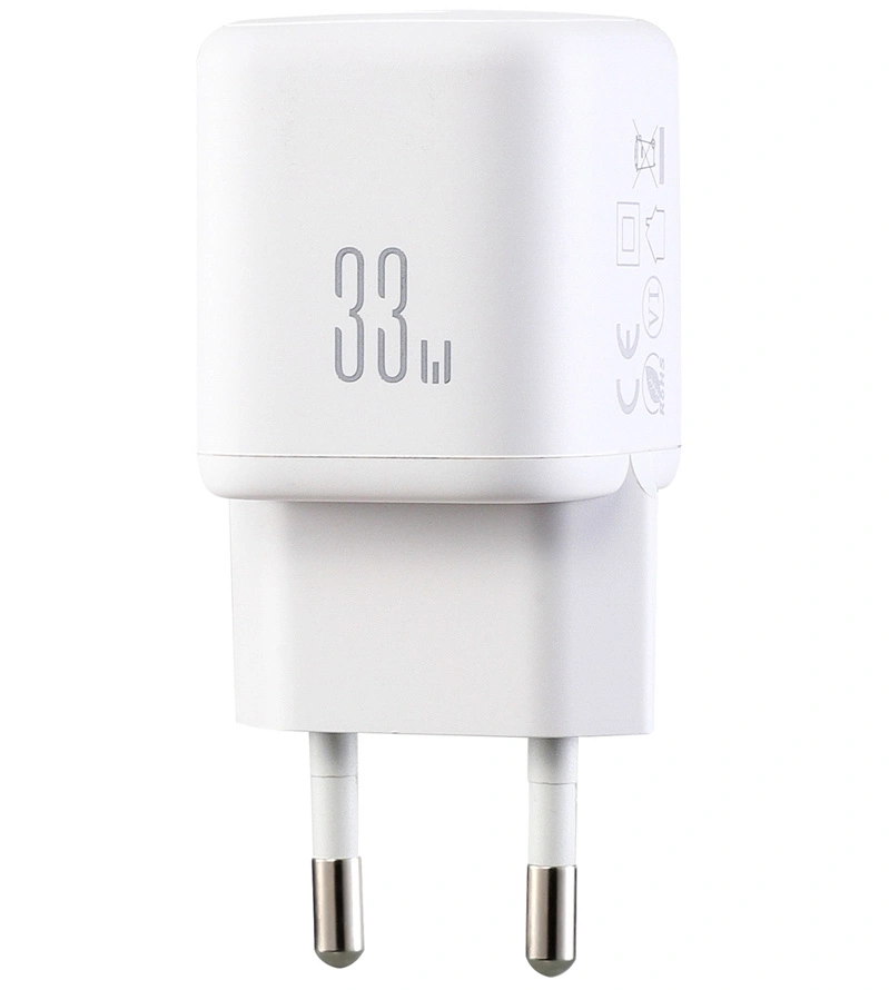 Зарядно устройство за мрежа Joyroom JR-TG7, 33W, 3A, 1 x USB-A - 1 x USB-C, Бяло
