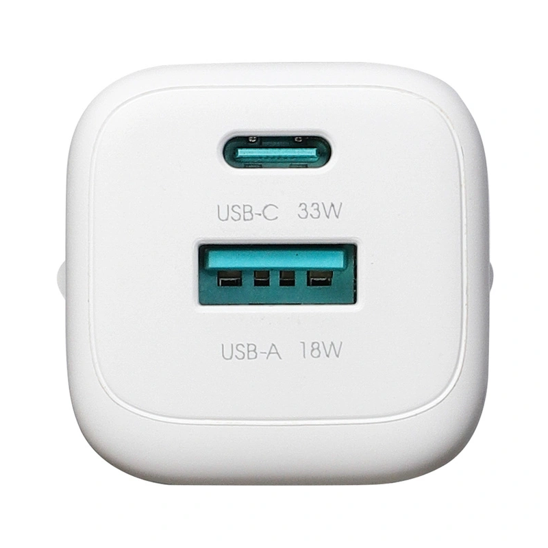 Зарядно устройство за мрежа Joyroom JR-TG7, 33W, 3A, 1 x USB-A - 1 x USB-C, Бяло