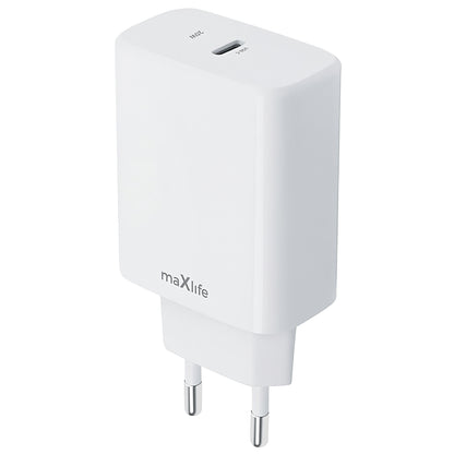 MaXlife MXTC-10-20C, 20W, 3A, 1 x USB-C, бял 