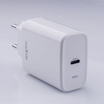 Мрежово зарядно устройство MaXlife MXTC-10-30C, 30W, 3A, 1 x USB-C, бяло 