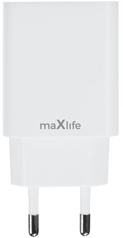 Зарядно за мрежа MaXlife MXTC-13-20C, 20W, 3A, 1 x USB-C, Бяло