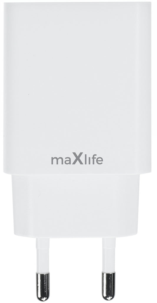 Зарядно за мрежа MaXlife MXTC-13-20C, 20W, 3A, 1 x USB-C, Бяло