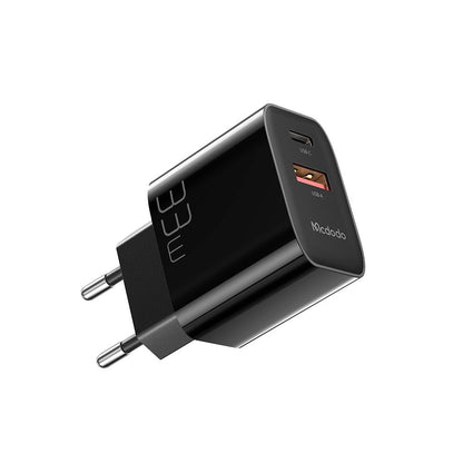 Зарядно устройство за мрежа McDodo CH-0921, 33W, 3A, 1 x USB-A - 1 x USB-C, Черно