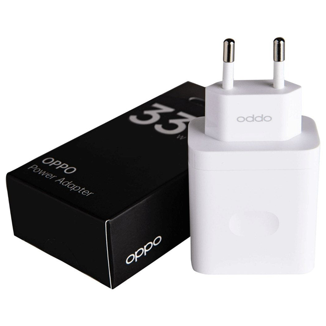 Мрежово зарядно устройство Oppo VCB3HAEH, 33W, 3A, 1 x USB-A, бяло 