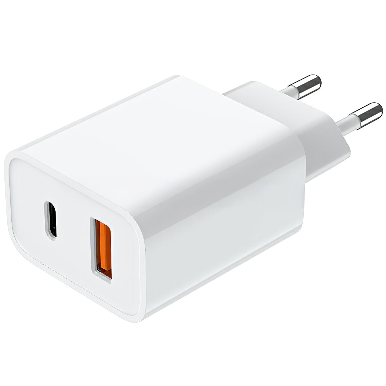 Мрежово зарядно Prestico F11, 20W, 3A, 1 x USB-A - 1 x USB-C, бяло 